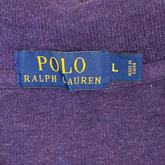 Ralph Lauren Polo Men's Sweater Chunky Quarter Zip Cotton - Picture 6 of 10